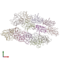 PDB entry 5ai7 coloured by chain, front view.