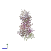 PDB entry 5ai7 coloured by chain, side view.