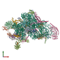 PDB entry 5aj3 coloured by chain, front view.