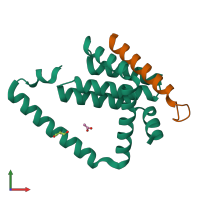 PDB entry 5ajj coloured by chain, front view.