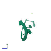 PDB entry 5ana coloured by chain, side view.
