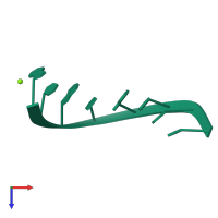PDB entry 5ana coloured by chain, top view.