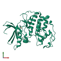 PDB entry 5ane coloured by chain, front view.