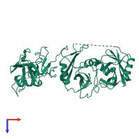 C-type mannose receptor 2 in PDB entry 5ao6, assembly 1, top view.