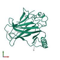 Cellular tumor antigen p53 in PDB entry 5aok, assembly 2, front view.