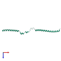 PDB entry 5apz coloured by chain, top view.