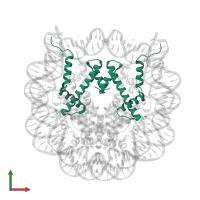 Histone H3.1 in PDB entry 5av5, assembly 1, front view.