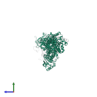 Sodium/potassium-transporting ATPase subunit alpha in PDB entry 5avz, assembly 1, side view.