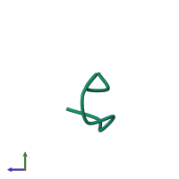 PDB entry 5awl coloured by chain, side view.