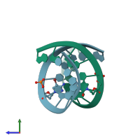 PDB entry 5ay3 coloured by chain, side view.