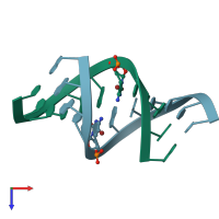PDB entry 5ay3 coloured by chain, top view.