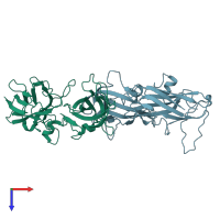 PDB entry 5ay6 coloured by chain, top view.