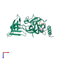 PDB entry 5ayf coloured by chain, top view.