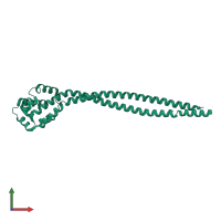PDB entry 5ayh coloured by chain, front view.