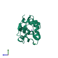 PDB entry 5b1g coloured by chain, side view.