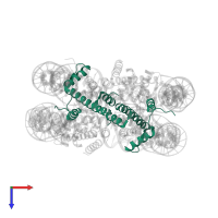 Histone H3.1 in PDB entry 5b24, assembly 1, top view.