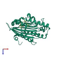 PDB entry 5b4i coloured by chain, top view.