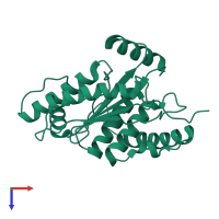 Deubiquitinase and deneddylase Dub1 in PDB entry 5b5q, assembly 1, top view.