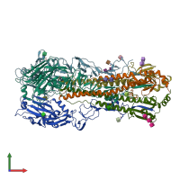 PDB entry 5bny coloured by chain, front view.