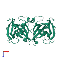 Nucleotide triphosphate diphosphatase NUDT15 in PDB entry 5bon, assembly 1, top view.