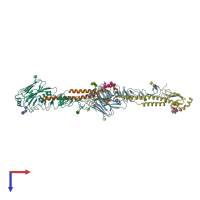 PDB entry 5br3 coloured by chain, top view.