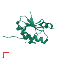 PDB entry 5by4 coloured by chain, top view.
