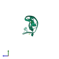 PDB entry 5bz7 coloured by chain, side view.