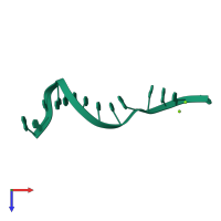 PDB entry 5bz7 coloured by chain, top view.