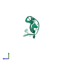 PDB entry 5bz9 coloured by chain, side view.