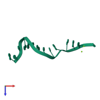 PDB entry 5bz9 coloured by chain, top view.