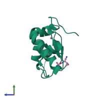 PDB entry 5c0k coloured by chain, side view.