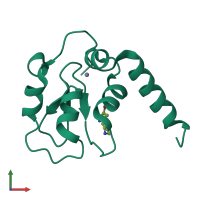 PDB entry 5c0l coloured by chain, front view.