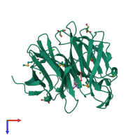 PDB entry 5c0p coloured by chain, top view.