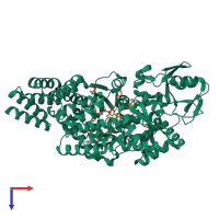 PDB entry 5c1d coloured by chain, top view.