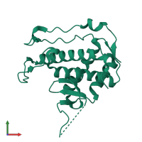 PDB entry 5c30 coloured by chain, front view.