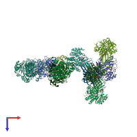 PDB entry 5c3y coloured by chain, top view.