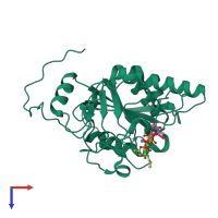 PDB entry 5c48 coloured by chain, top view.