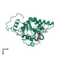 PDB entry 5c4c coloured by chain, top view.