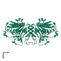 Fucosylglycoprotein alpha-N-acetylgalactosaminyltransferase soluble form in PDB entry 5c4e, assembly 1, top view.