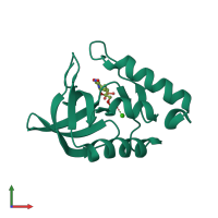 PDB entry 5c4z coloured by chain, front view.