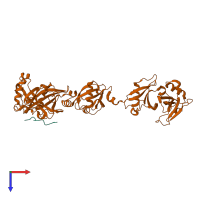 PDB entry 5c56 coloured by chain, top view.