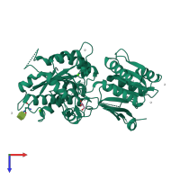 PDB entry 5c5c coloured by chain, top view.