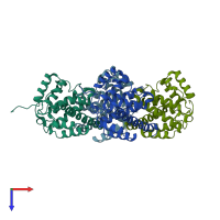 PDB entry 5c5s coloured by chain, top view.