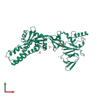 PDB entry 5c69 coloured by chain, front view.