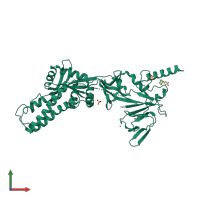 PDB entry 5c6b coloured by chain, front view.