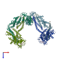 PDB entry 5c78 coloured by chain, top view.