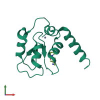PDB entry 5c7b coloured by chain, front view.