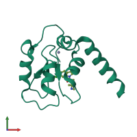 PDB entry 5c7c coloured by chain, front view.