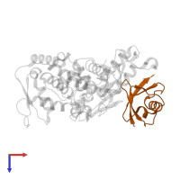 Ubiquitin in PDB entry 5c7m, assembly 1, top view.