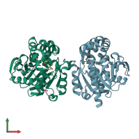 PDB entry 5c81 coloured by chain, front view.